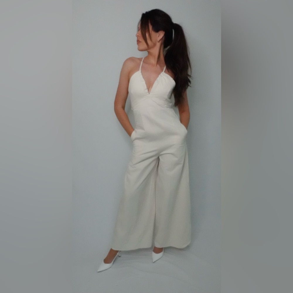Ivory Coast Jumpsuit Tie Back